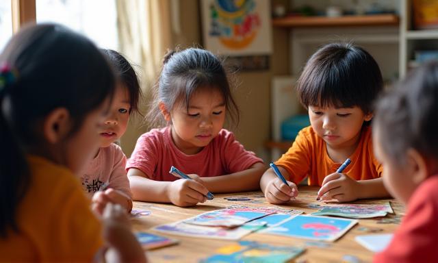 Folk art class para sa mga bata