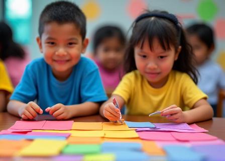 Paper art workshop para sa mga bata